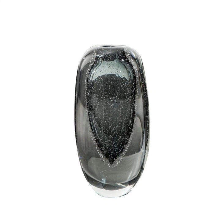 Gray Bubble Glass Vase